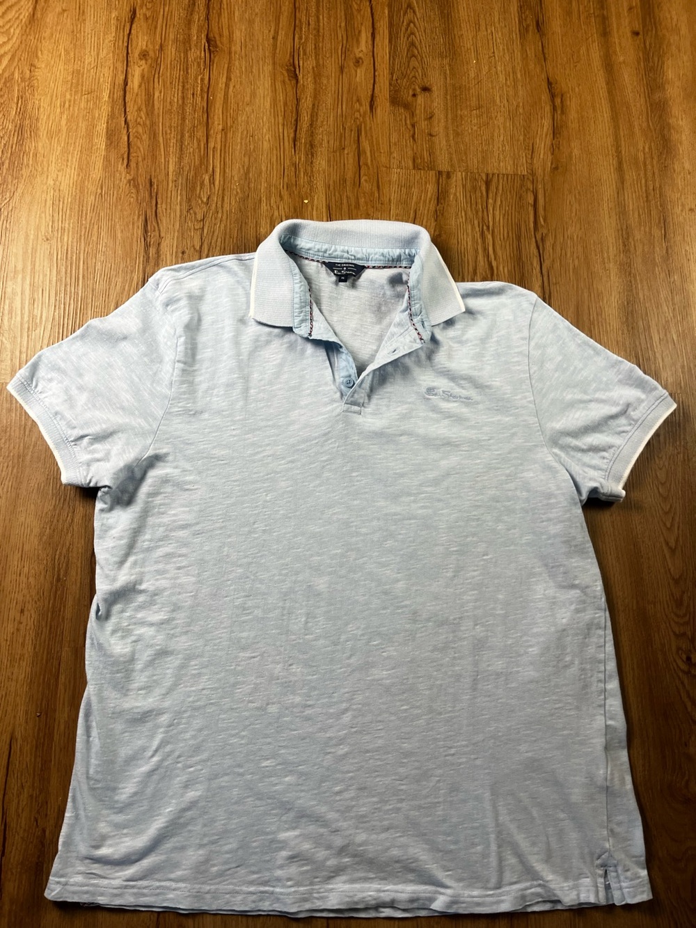 Ben Sherman The Original Polo Shirt XL Light Blue 100% Cotton